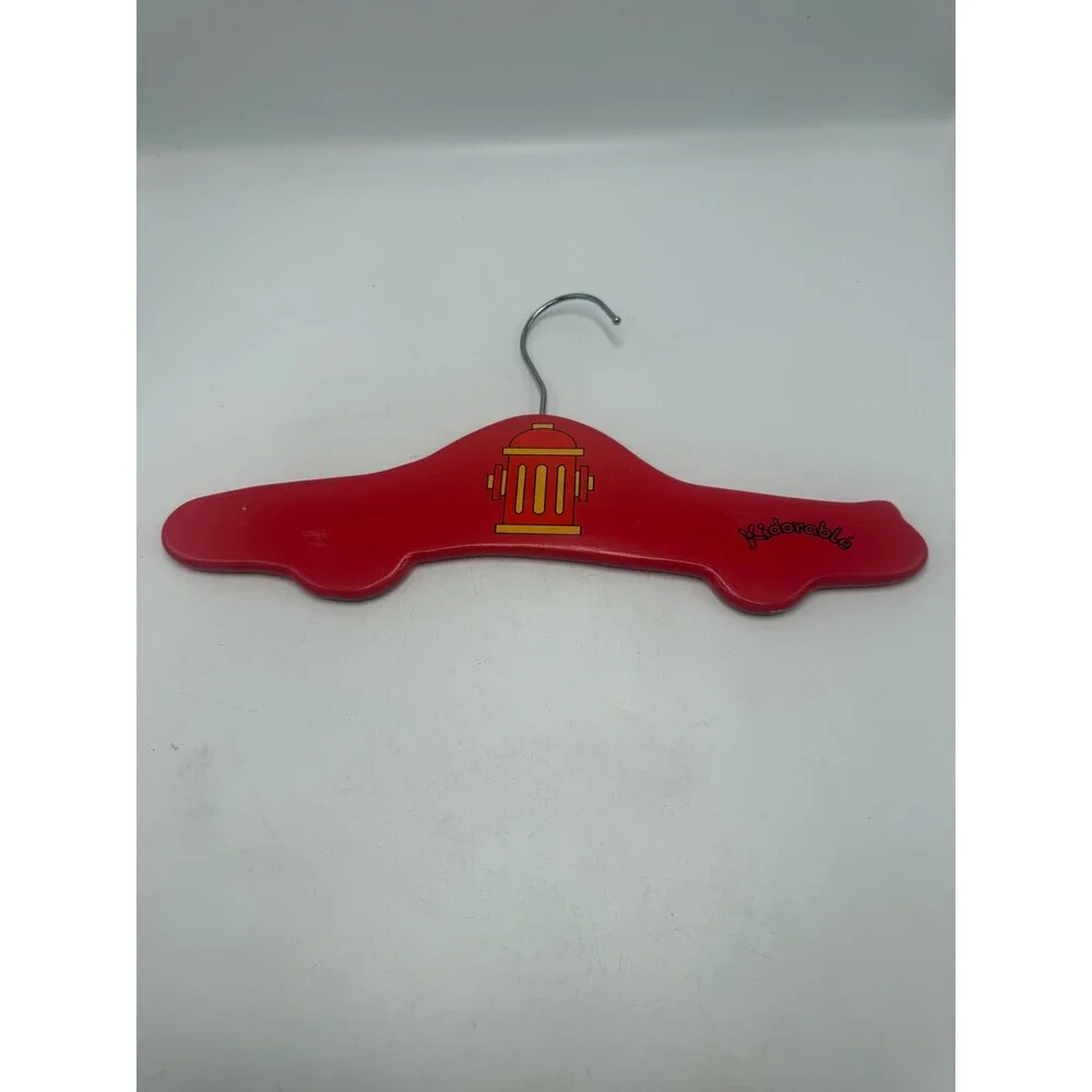 Kidorable Fire Truck Red Wooden Childrens Clothes Hangers Set of 5 Nursery Decor